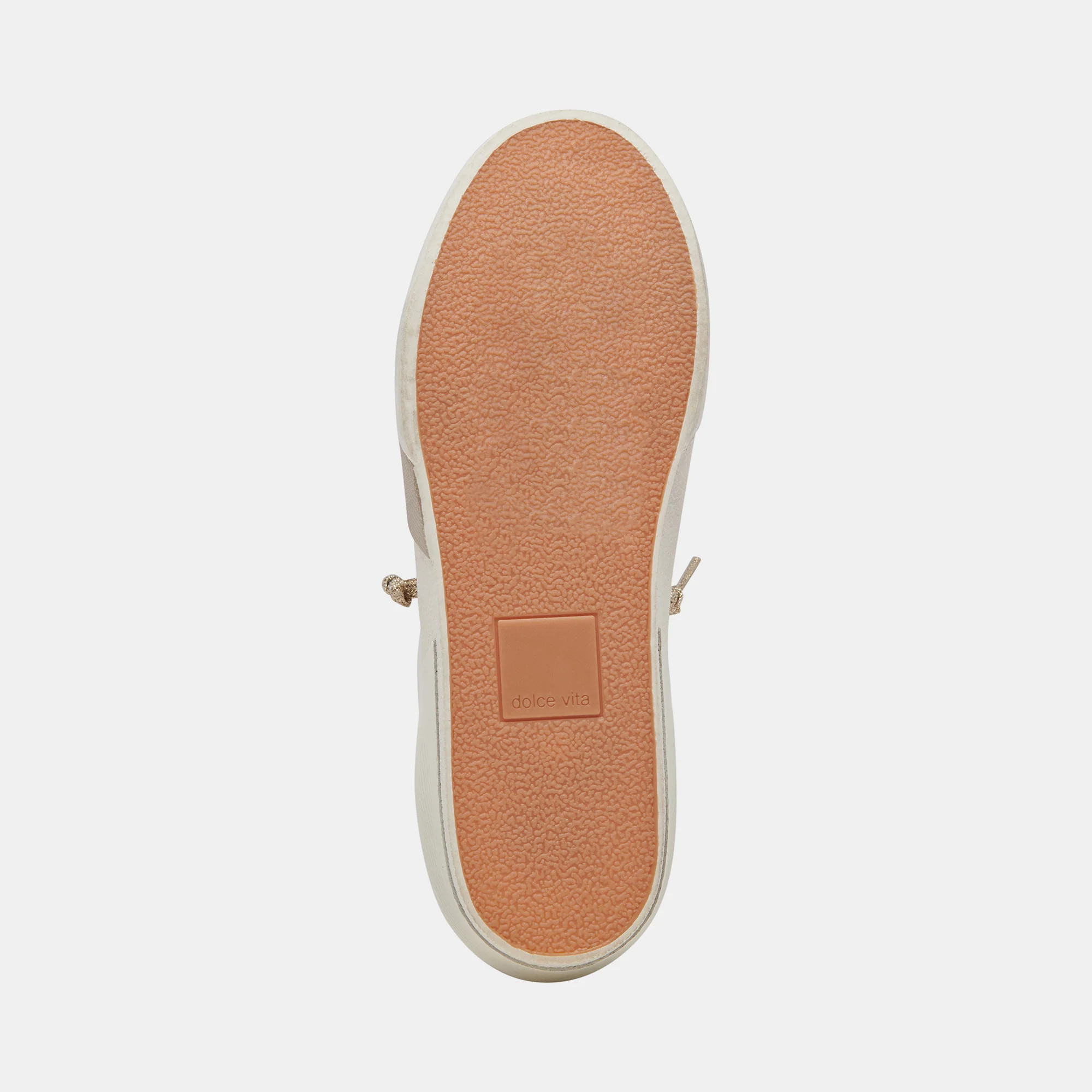 ZINA Sneakers White Gold Leather | White Gold Leather Sneakers | DolceVita.com