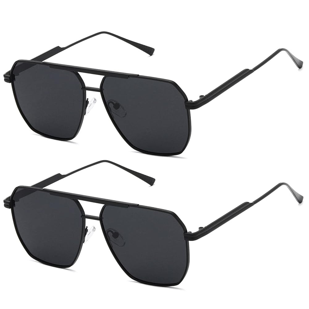 kimorn Polarized Sunglasses Womens Men Retro Oversized Square Vintage Shades Classic Large Metal ... | Amazon (US)