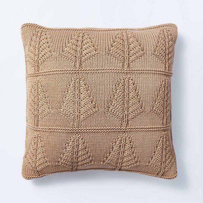 Knit Square Christmas Tree Throw Pillow - Threshold™ designed with Studio McGee | Target