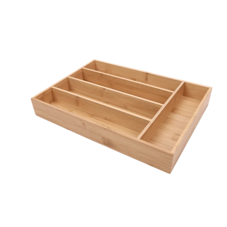 Better Homes & Gardens Natural Bamboo Silverware Organizer, 13.98in D x 10.04in W x 1.97in H | Walmart (US)