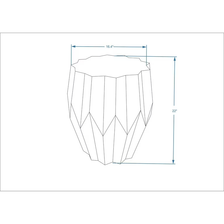 Chantel End Table White-Wash Chantel Drum End Table Acid Black Handmade Drum Tables | Walmart (US)