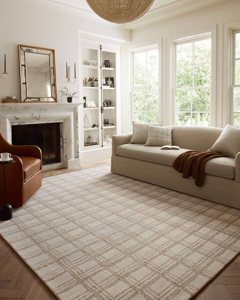 Loloi Chris Loves Julia Polly Collection POL-12 Cream/Sand 8'-6" x 11'-6" Area Rug | Amazon (US)