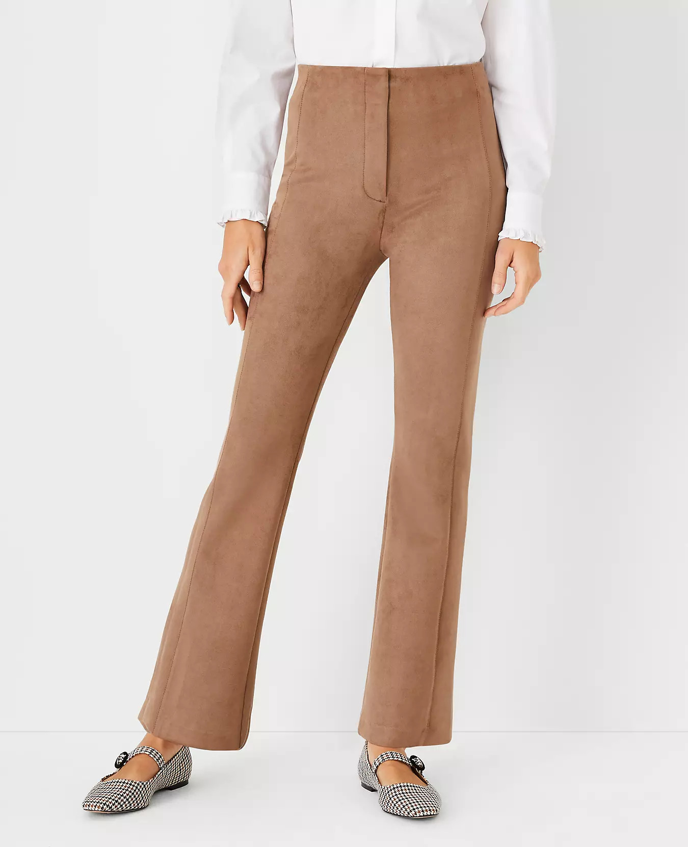The Faux Suede Flare Audrey Pant | Ann Taylor (US)