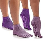 Gaiam Grippy Yoga Socks 2 Pack Non Slip Grip Accessories for Standard or Hot Yoga, Barre, Pilates, B | Amazon (US)