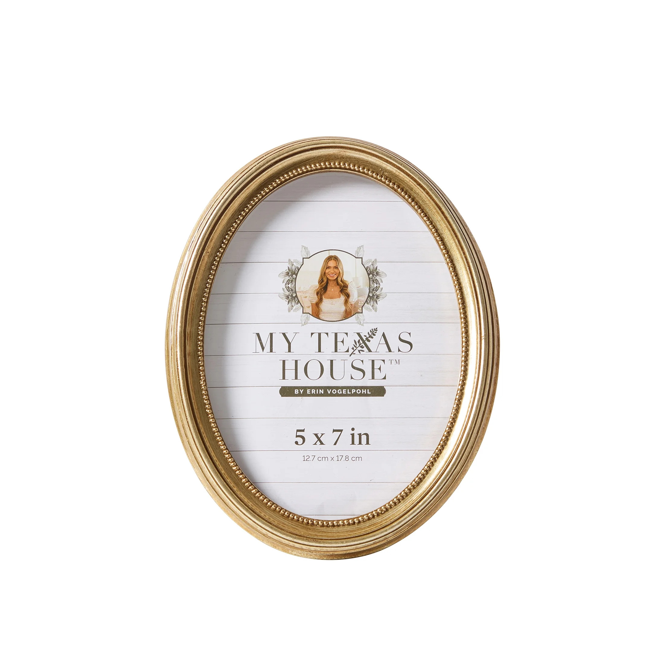 My Texas House 5" x 7" Gold Oval Tabletop Picture Frame | Walmart (US)