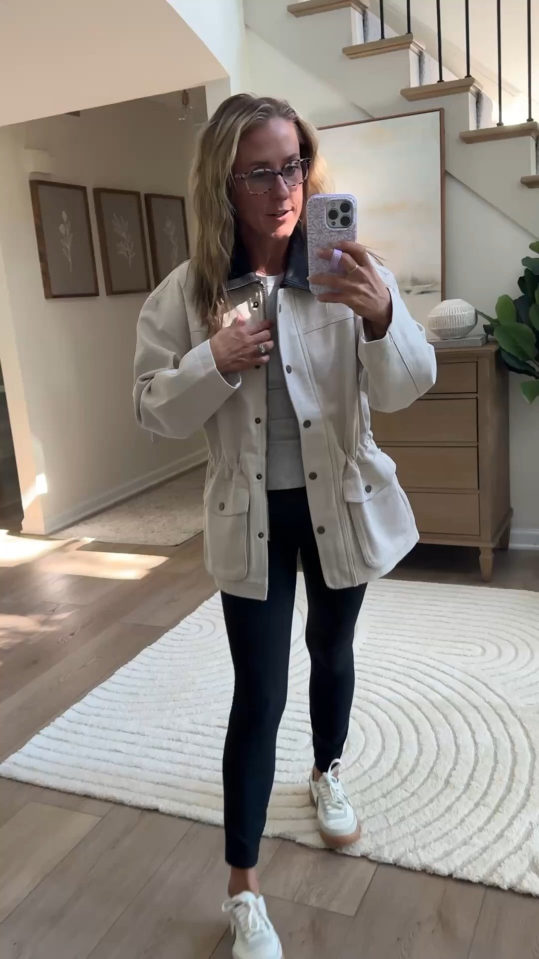 I just got the cutest utility jacket with this leather collar! I definitely need to exchange for a smaller size in the jeans. They run big so I would definitely size down one. But you can tell that they are so cute!  Abercrombie sale ends 9/2!
$50 off $150+, or $25 off $100 PLUS additional 15% off with code KICKOFF

#LTKPetite
