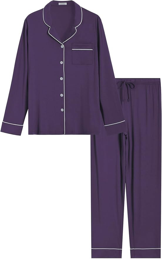 Latuza Women's 32"/34" Inseam Tall Pajama Set Bamboo Viscose Pj Set Tall Size | Amazon (US)