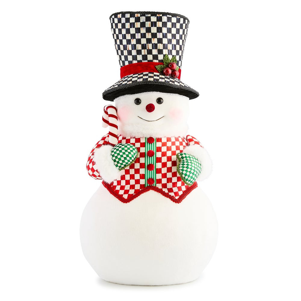 Check It Out Fabric Snowman Figure | MacKenzie-Childs