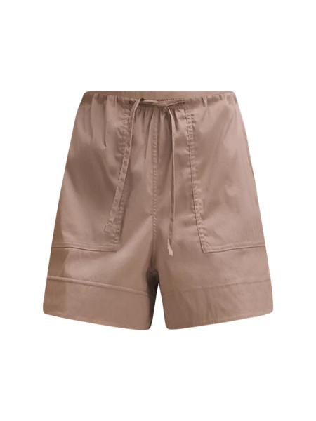 Cotton-Blend Poplin High-Rise Short 4" | Lululemon (US)