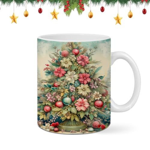 Christmas Mugs, Christmas Gifts for Women Men, Unique Christmas Tree Gifts, 11OZ Ceramic Christmas Mug with Handle, Holiday Coffee Cup, Christmas Home Decor, Holiday Gifts | Amazon (US)