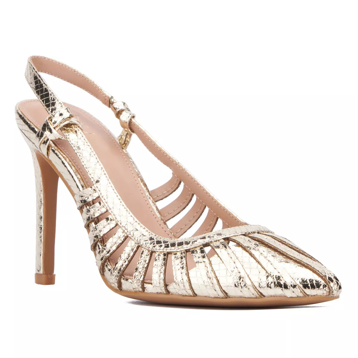 New York & Company® Magdalene Women's Metallic Sling Back Heels | Kohl's