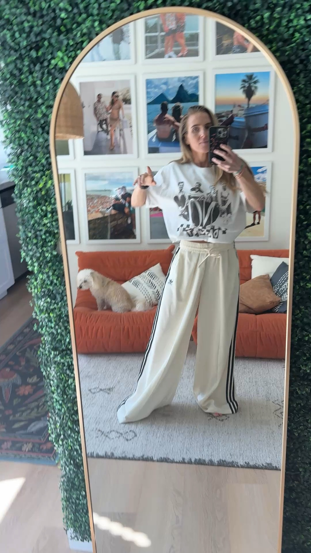 Extra wide leg silky off white and black stripe adidas pants 

I’m wearing a size 6 and I am 5’4” 

I would’ve bought a smaller size, but they only had this size in the store and I wanted them right away a must purchased if you love the oversized baggy look

#LTKootd #LTKOver40 #LTKdayinmylife