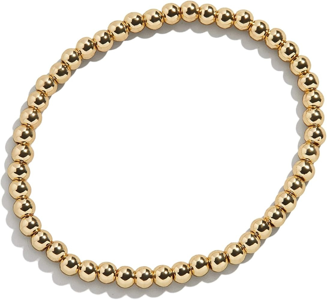 Pisa Stretch Bracelet - Gold-Plated Beaded Bracelet for Women, Stacking Ball Bracelet, Trendy and... | Amazon (US)