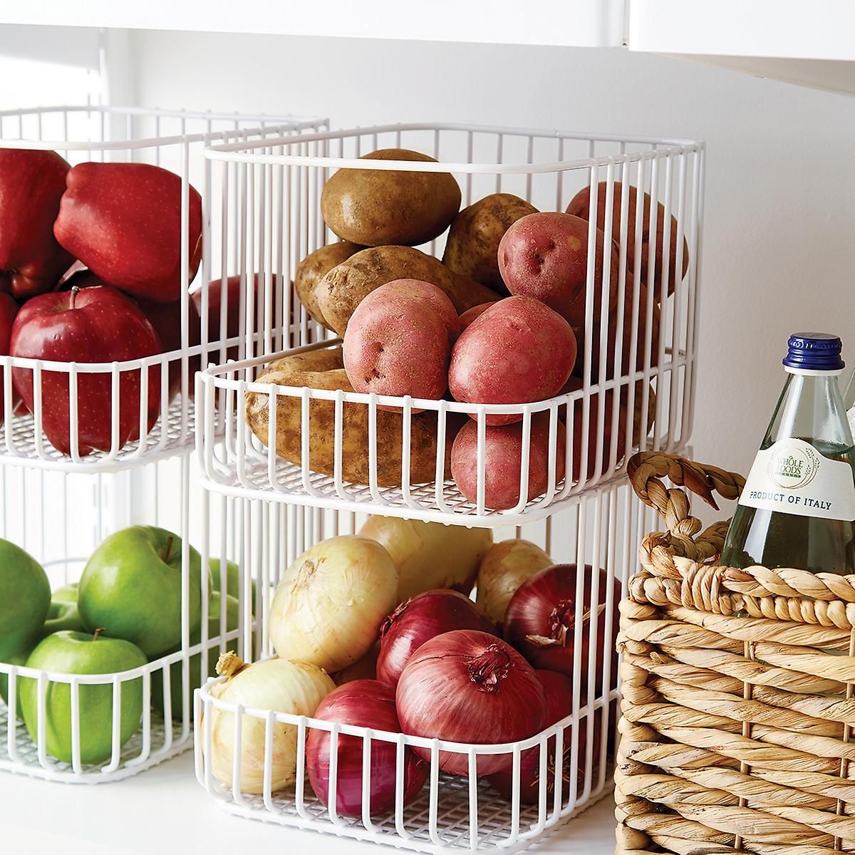 Scala Steel Wire Stackable Basket | The Container Store