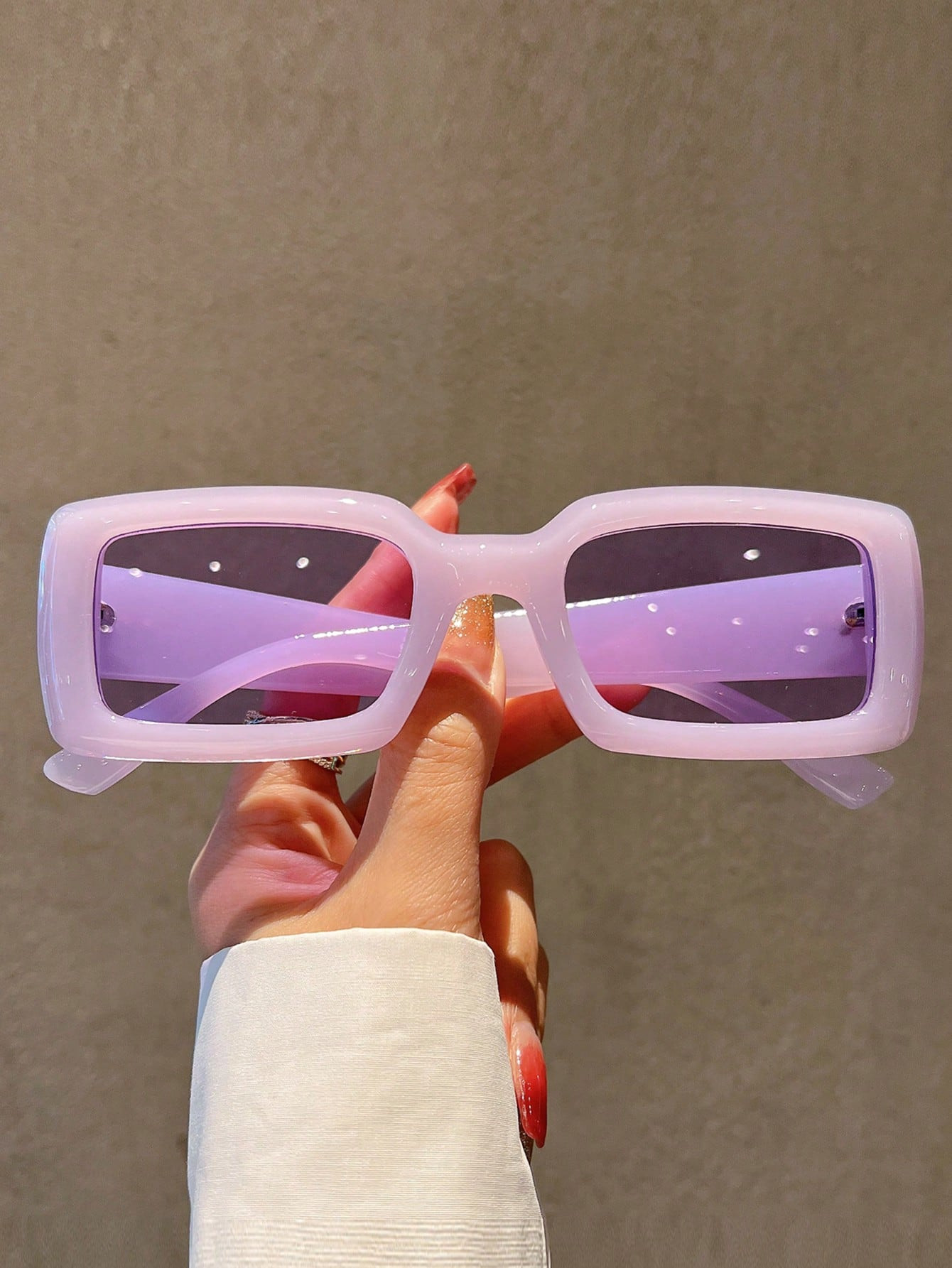 1pair Women Square Frame Fashionable Sunglasses, For Summer | SHEIN