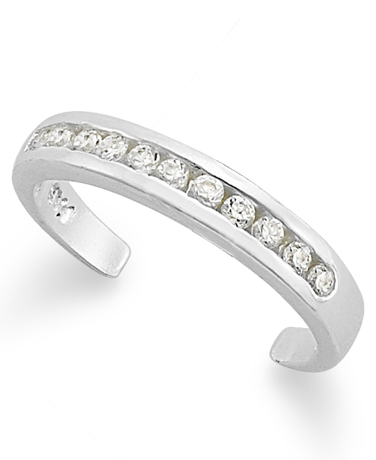 B. Brilliant Sterling Silver Toe Ring, Cubic Zirconia Channel-Set Toe Ring (1/5 ct. t.w.) - Sterling silver | Macy's