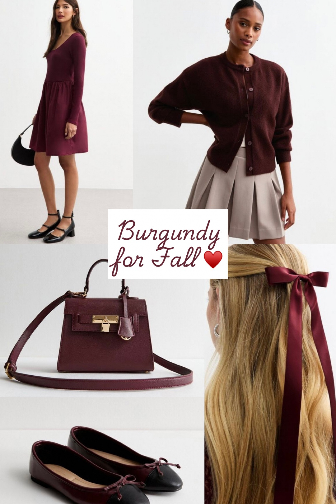 New Look Burgundy faves for Fall 🍂♥️ 

Fall bag cardigan dress hair bow ballerinas fall shoes fall dress fall fashion fall outfit vintage style retro style

#LTKsale #LTKstyletip #FashionMonth
