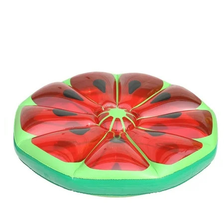 Pool Central 49"" Inflatable Fun Fruit Watermelon Slice 1-Person Pool Float - Red/Green | Walmart (US)