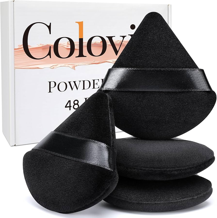 Colovis 48 PCS Powder Puff, Face Soft Makeup Sponge, Velour Triangle Powder Puff for Foundation, ... | Amazon (US)