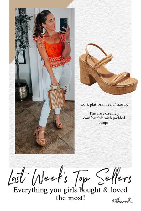 Cutest & most comfortable cork platform, sandals! The straps are padded! I am wearing a 7.5, but could have done an 8 as well. Love the extra height it gives me & under $35!

#LTKunder50 #LTKshoecrush #LTKFind