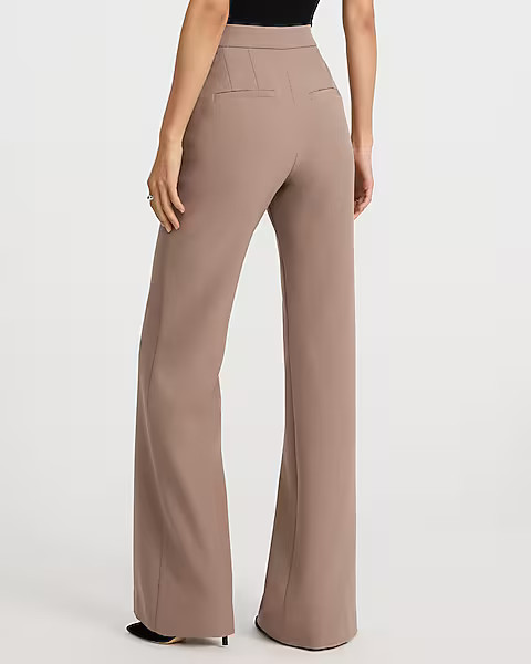 Editor Studio Stretch Twill High Waisted Flare Trouser | Express