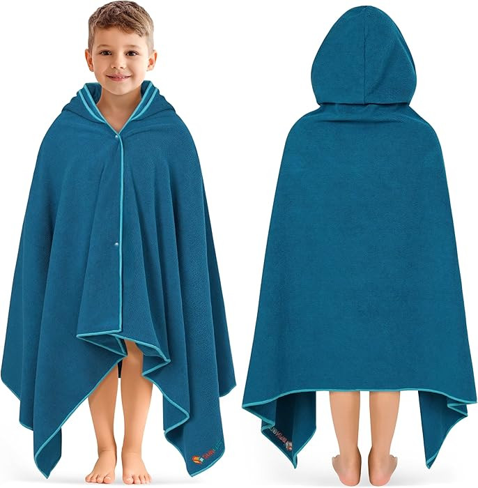 SUN CUBE Kids Hooded Towel, Absorbent Quick Dry Beach Bath Towel, Swim Surf Poncho Wrap Shower, P... | Amazon (US)