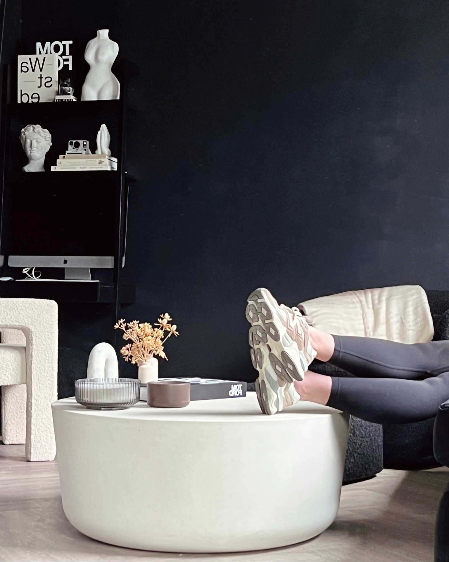 Home office/Lady Cave *almost* complete. Cozy moody neutral vibez. 🥰

#home #cb2 #arhaus #crateandbarrell #target #homedecor #interiordesign #moodyoffice #blackwalls 

#LTKfindsunder100 #LTKhome