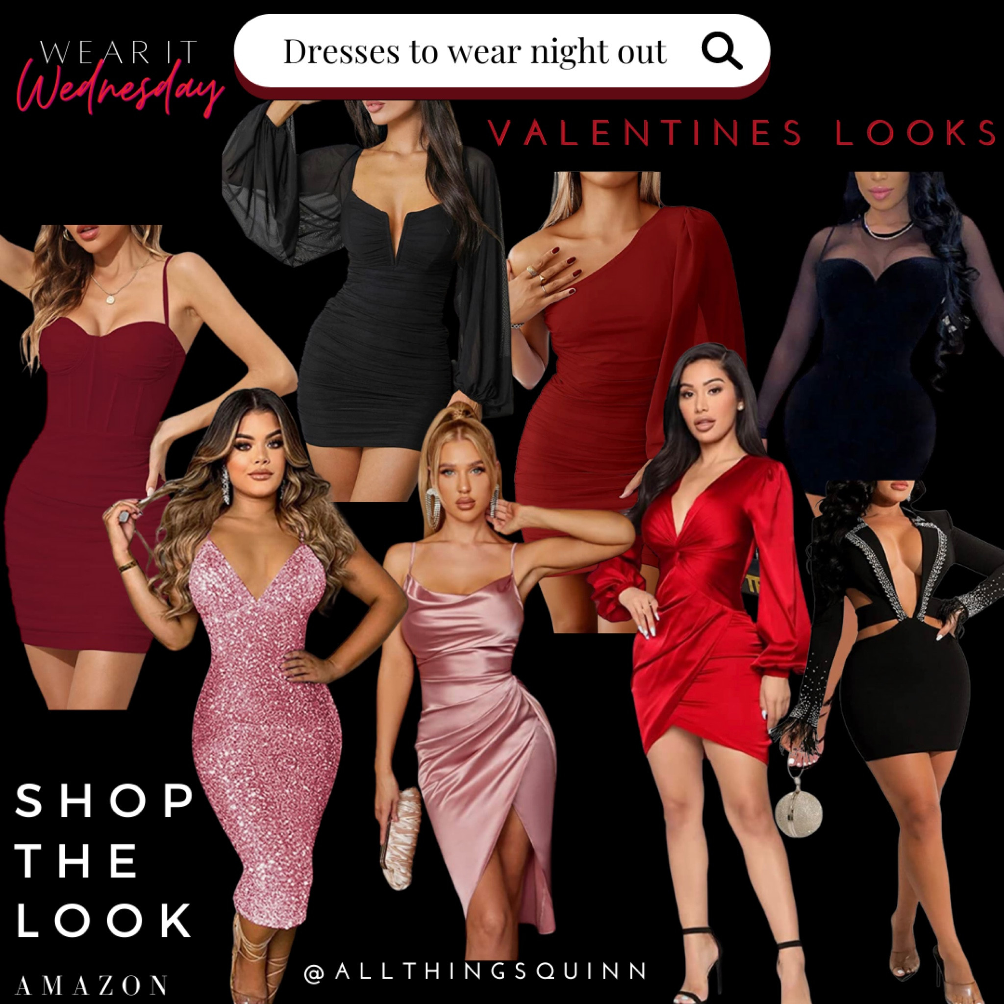 Affordable Valentine’s night out inspo. Vday dresses, red dress, pink dress, black dress, sheer dress silk dress, wrap dress, date night, Galentine’s

#datenight #dresses #special occasion #glam #sequindresses

#LTKFind #LTKunder50 #LTKSeasonal