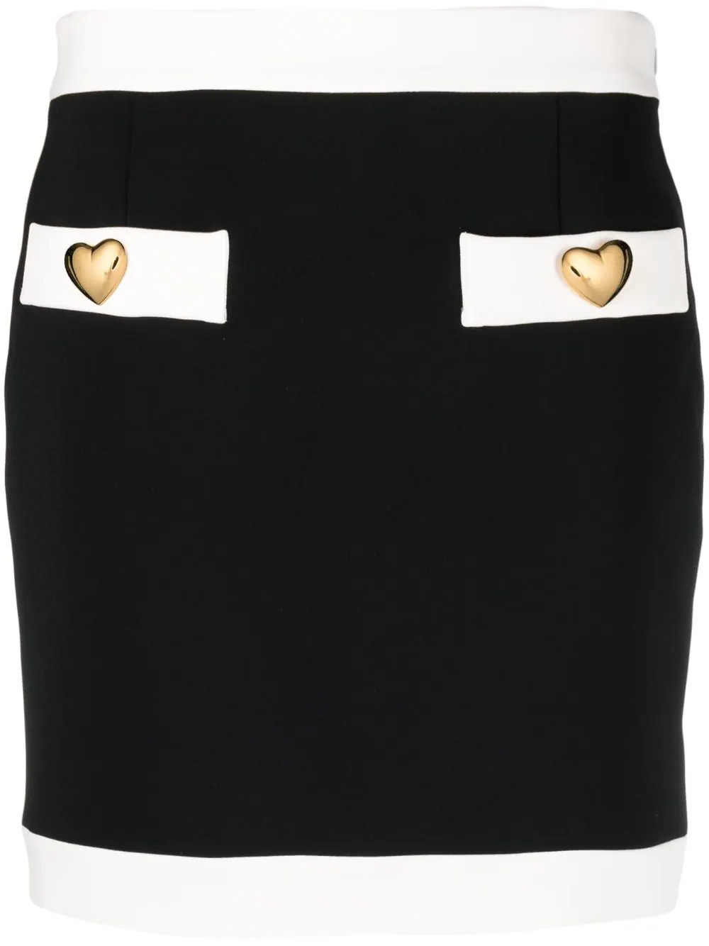 Moschino heart-shaped-buttons mini skirt - Black | Farfetch Global