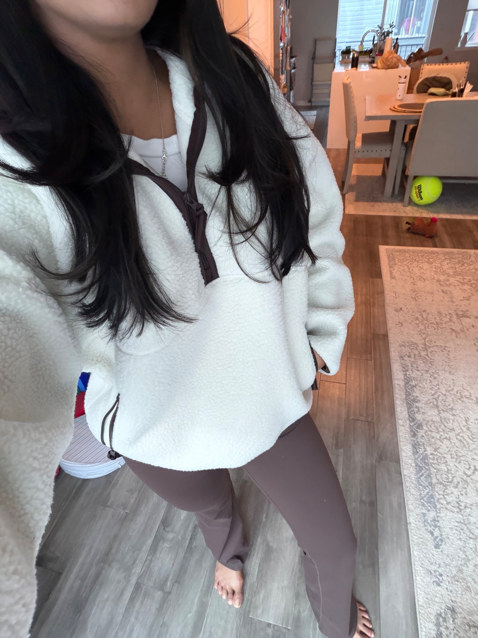 The coziest pullover and yoga pants from Amazon! 

TTS - I’m wearing a S in both! 

#LTKdayinmylife #LTKmomlife #LTKootd