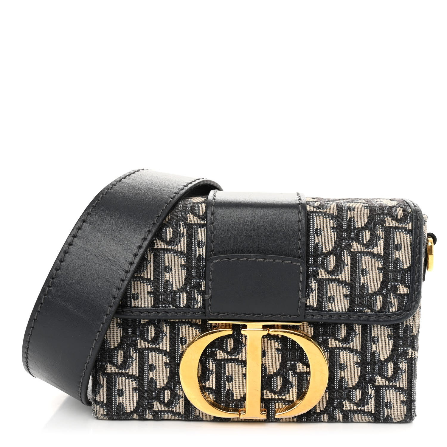 CHRISTIAN DIOR Oblique 30 Montaigne Box Bag Blue | FASHIONPHILE (US)