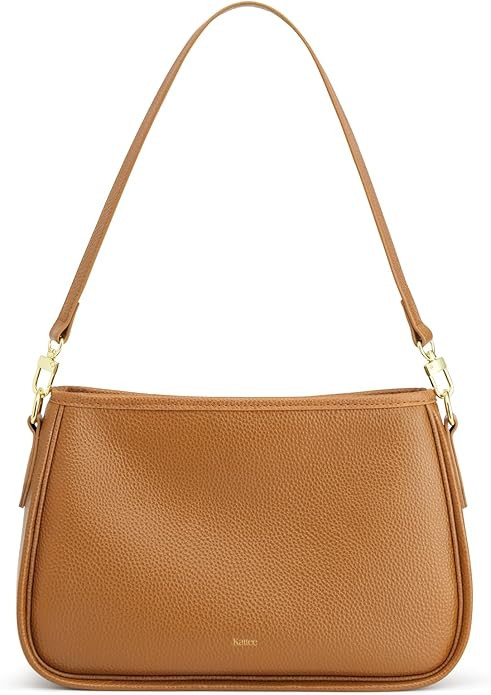 Kattee Shoulder Purse for Women, Medium Leather Crossbody Bag Trendy, Hanbags Purses, Small Hobo ... | Amazon (US)