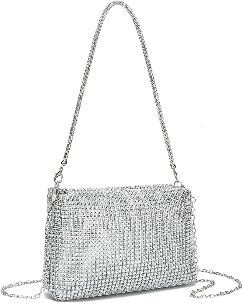 YIKOEE Crystal Rhinestone Clutch Purses for Women Evening Bag with Chain | Amazon (US)