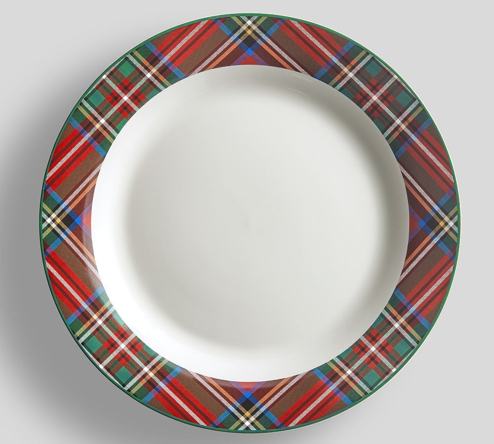 Stewart Plaid Stoneware Dinner Plates - Set of 4 | Pottery Barn (US)