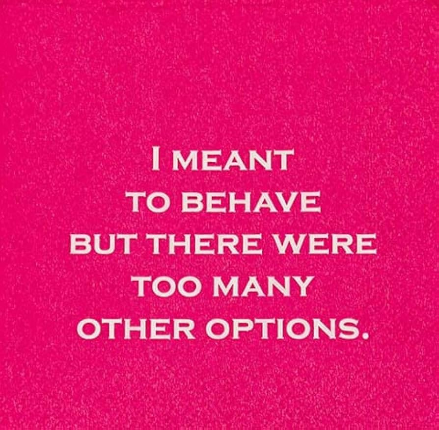 Mary Phillips Cocktail Napkins -I Meant To Behave But There Were Too Many Other Options | Amazon (US)