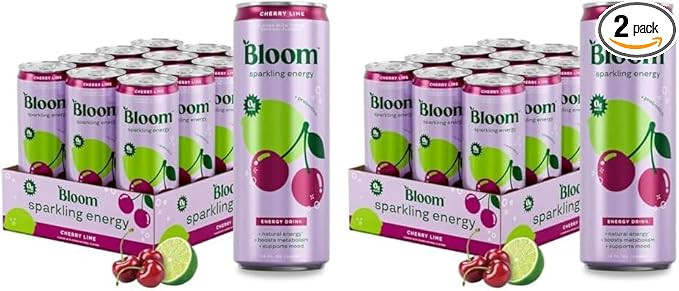 Bloom Nutrition Sparkling Energy Drink for Focus, Natural Caffeine, Zero Sugar, 180mg Caffeine, A... | Amazon (US)