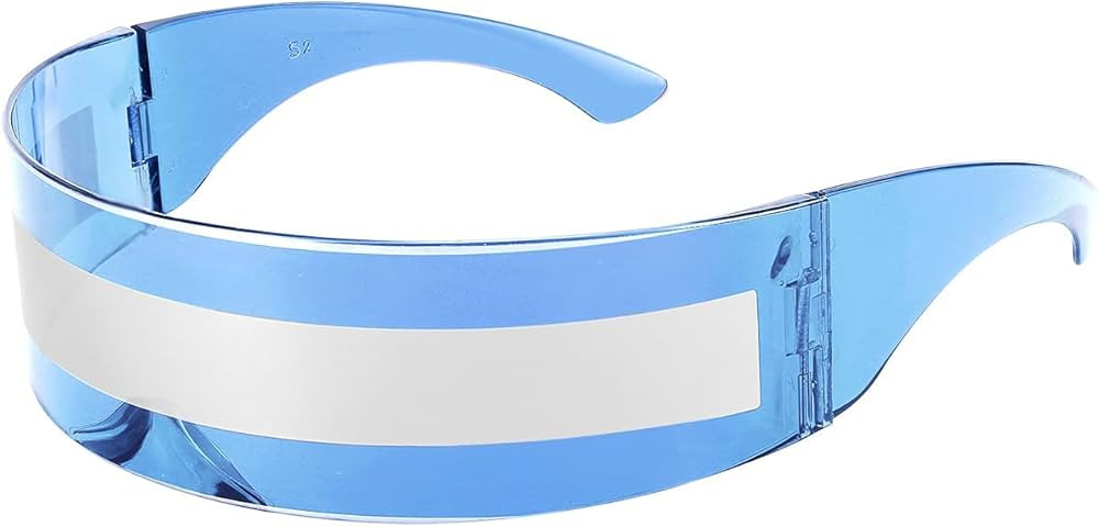 FEISEDY 80s Futuristic Cyclops Cyber Visor Sunglasses Men Women Punk Style Cosplay B2740 | Amazon (US)