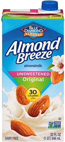 Amazon.com: Almond Breeze Dairy Free Almondmilk, Unsweetened Original, 32 FL OZ : Grocery & Gourm... | Amazon (US)