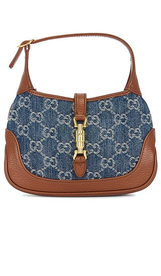 Gucci Denim Jackie Shoulder Bag in Blue | Revolve Clothing (Global)