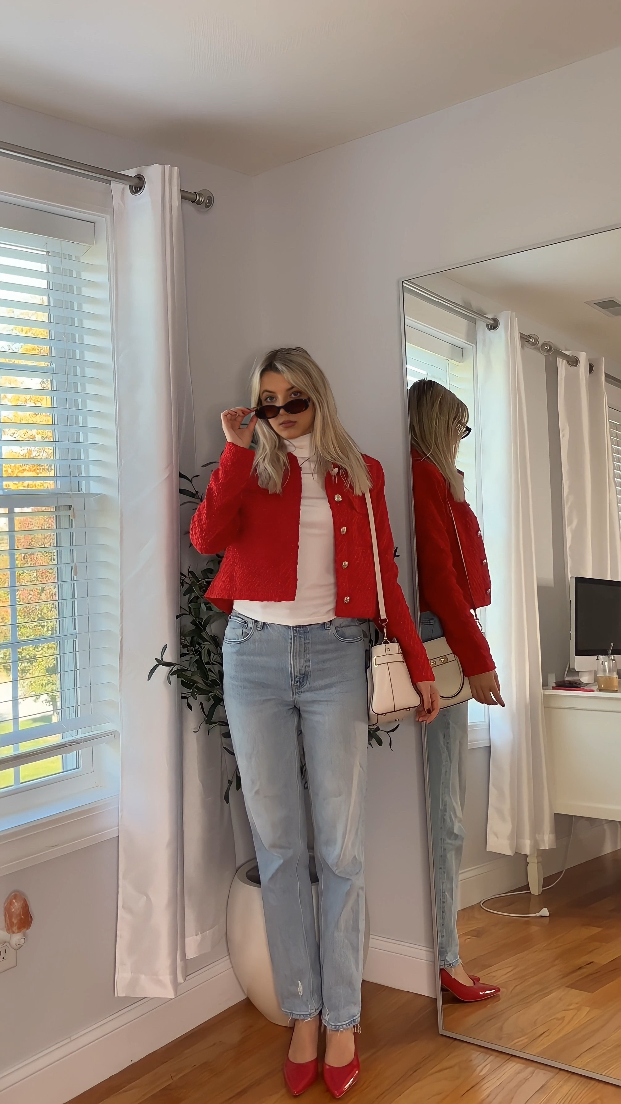 RED fall outfit!!♥️ linked dupes to all missing pieces from LTK - my particular jacket is from Marshall’s that I found years ago & the crossbody is a hand me down!

#LTKstyletip #LTKVideo #LTKSeasonal