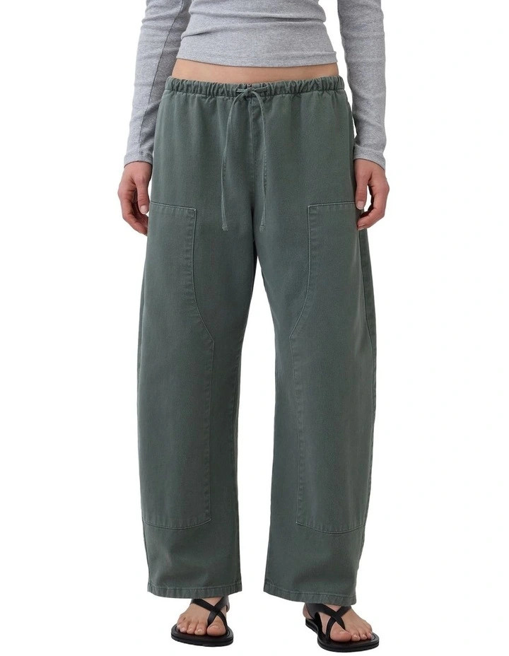 GapEasy Double-Knee Barrel Pants in District Green | Myer