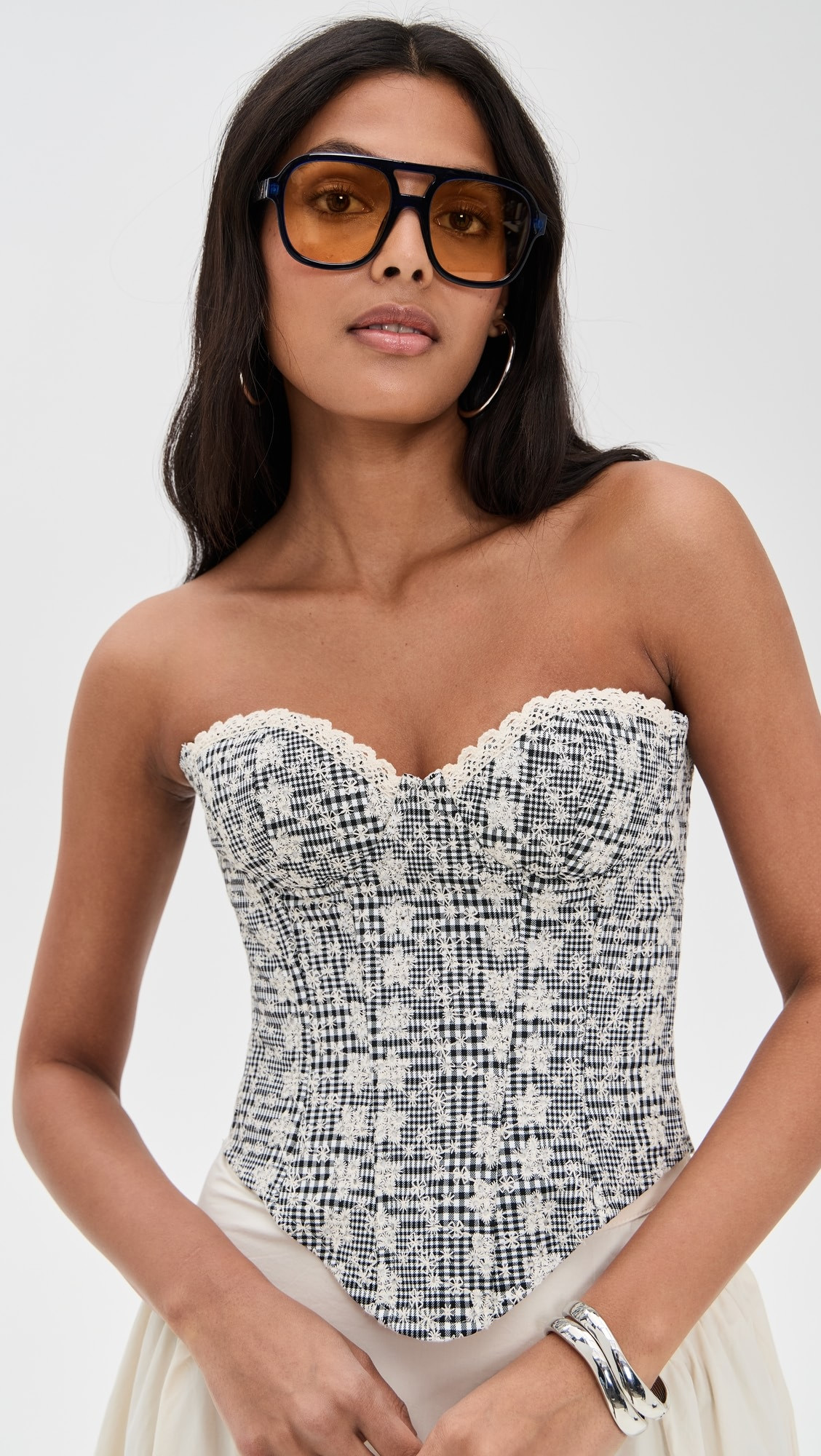 Genevieve Gingham Bustier | Shopbop