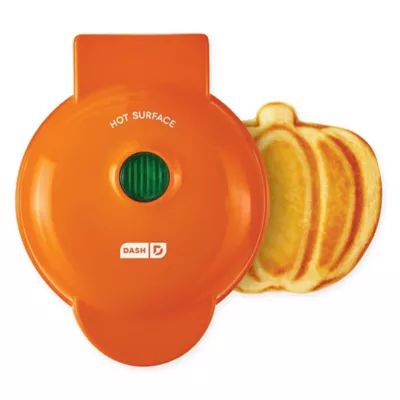 DASH™ Pumpkin Mini Waffle Maker in Orange | Bed Bath & Beyond | Bed Bath & Beyond