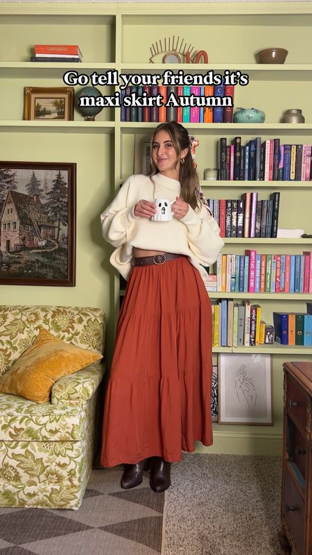 Fall maxi skirt outfit! Pumpkin patch inspo 🎃

#LTKSeasonal #LTKGiftGuide #LTKHalloween