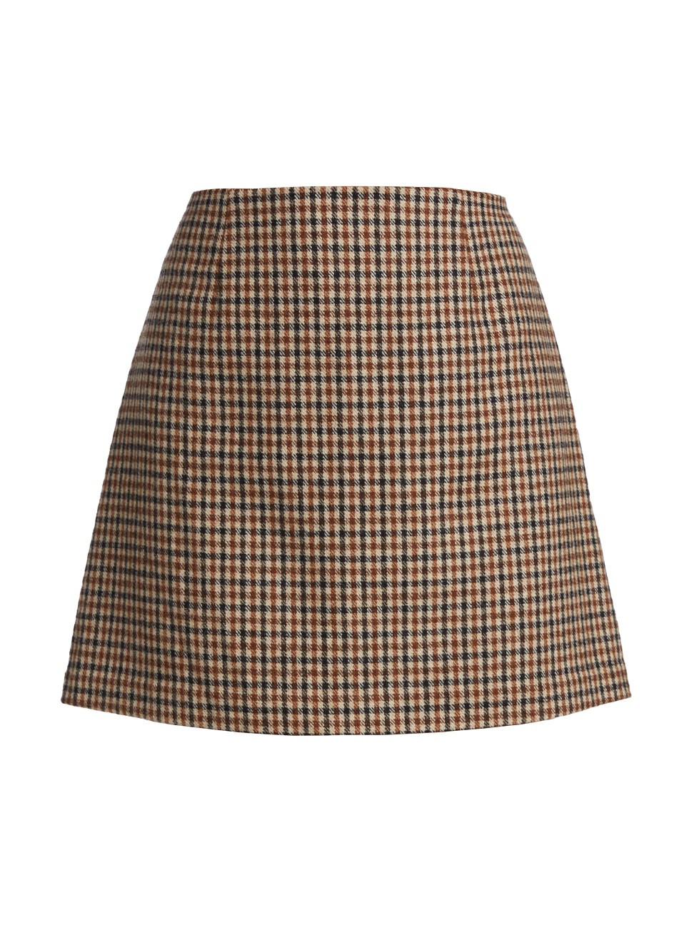 Women's Brina Flared Plaid Miniskirt - Brown Black - Size Medium - Brown Black - Size Medium | Saks Fifth Avenue