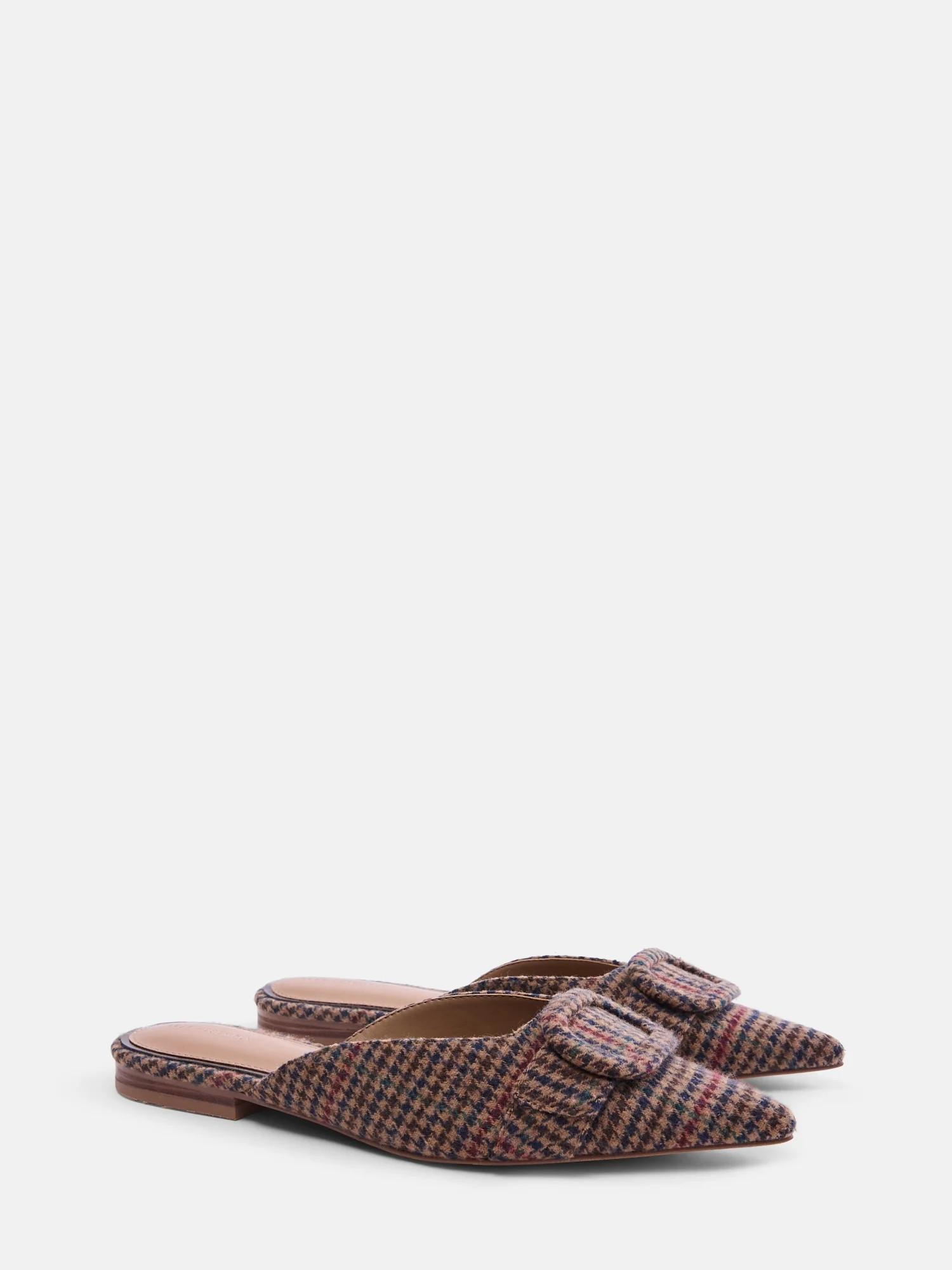Free Assembly Women's Plaid Buckle Mules | Walmart (US)