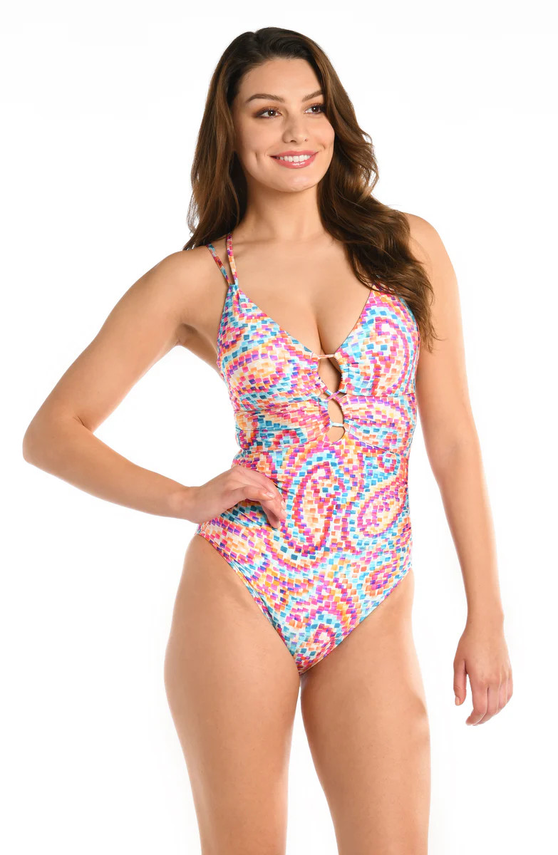 Pebble Beach Underwire Lace Up One Piece - FINAL SALE | La Blanca Swim