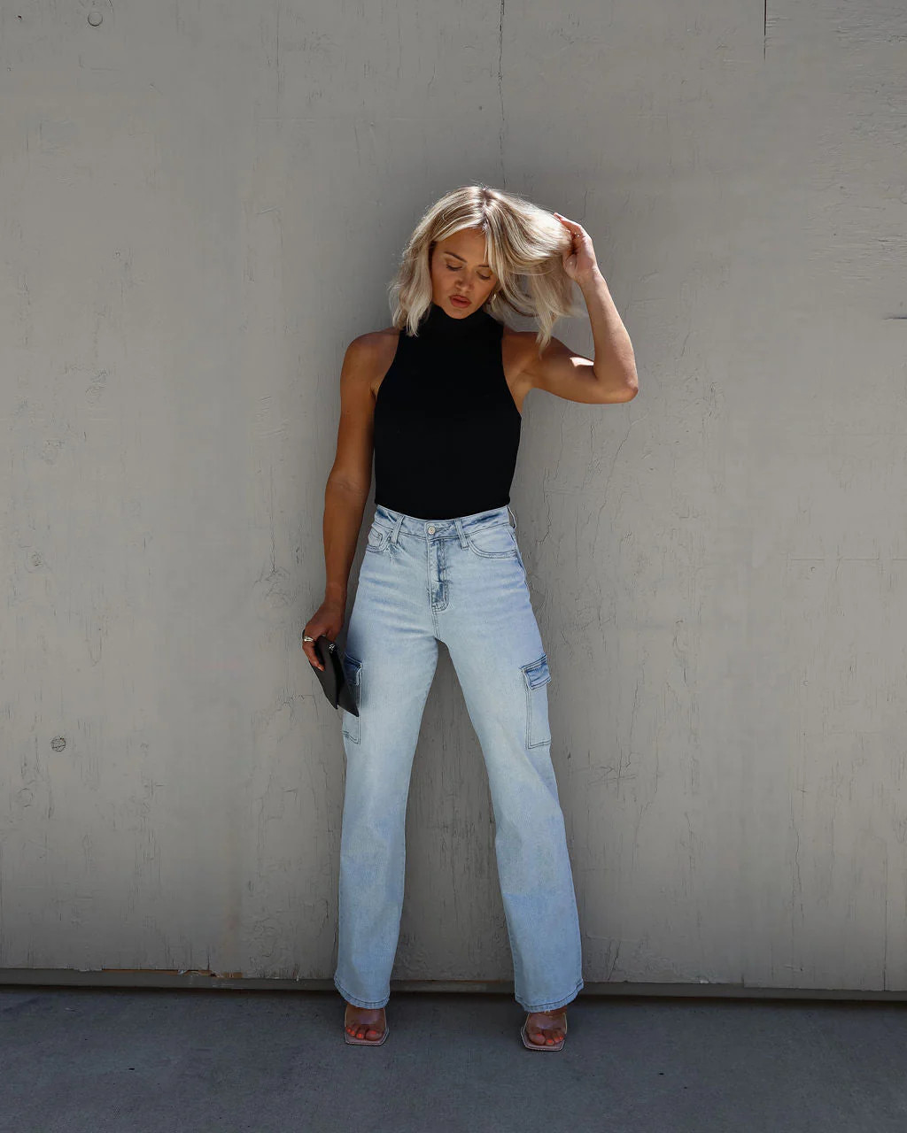 Derossi 90s High Rise Cargo Jeans | VICI