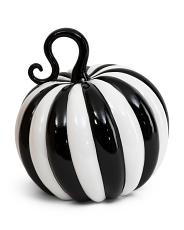 11X11 Modern Striped Pumpkin | TJ Maxx