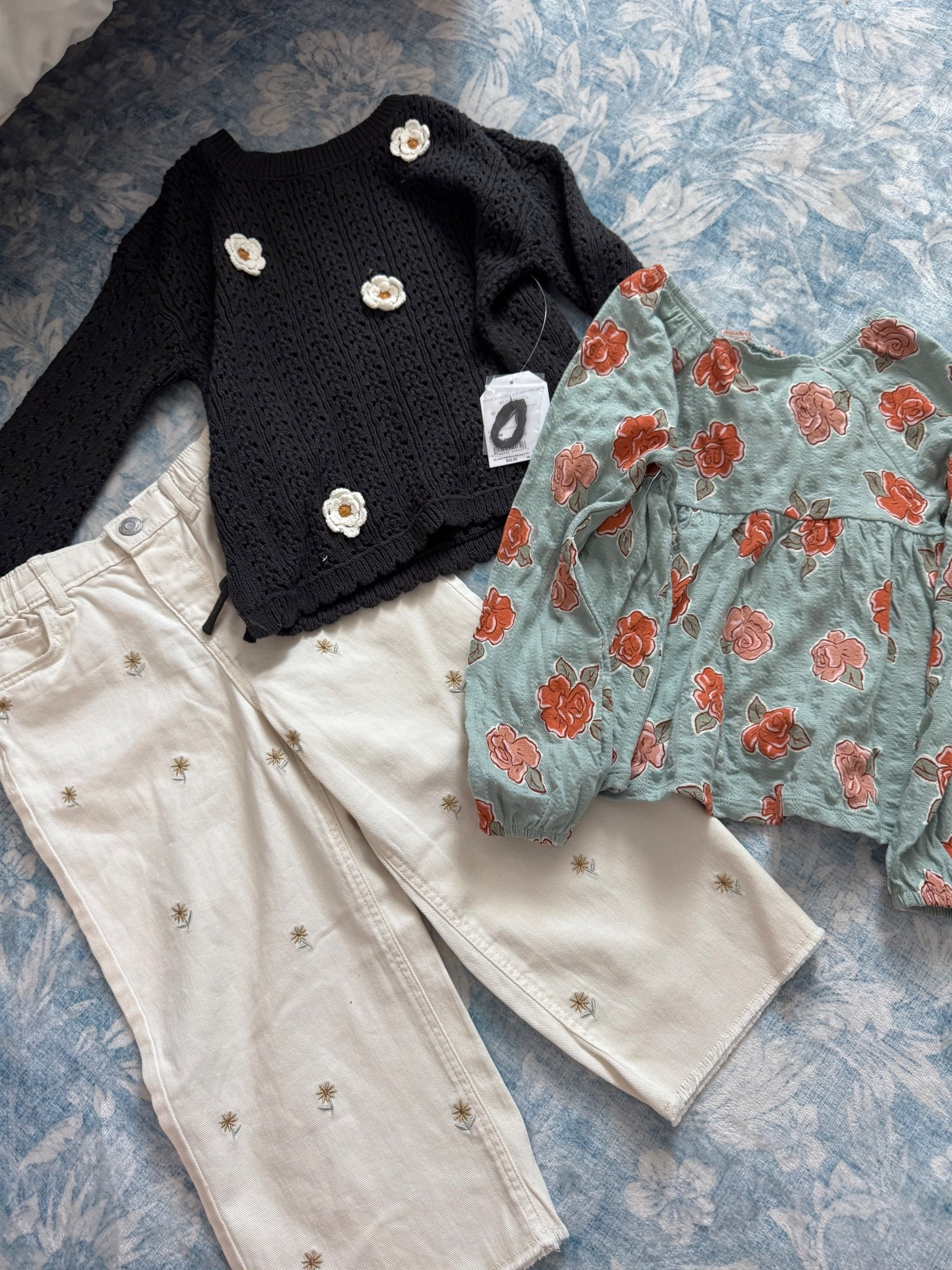 🌼 Soft florals + cozy knits = fall magic for your mini 🍂
How sweet are these embroidered wide-leg jeans paired with a floral peplum top and crochet daisy sweater? All from Little Co. by Lauren Conrad — the perfect blend of timeless + trendy.

✨ Ideal for fall family pics, preschool days, or twirling through leaves 🍁
Tap to shop these precious fall staples before they sell out!

#LTKkids #LittleCo #LaurenConrad #KohlsKids #FallFashion2025 #ToddlerStyle #MiniWardrobeGoals #NeutralToddlerStyle #MomLife #SustainableKidsFashion 

#LTKSeasonal #LTKStyleTip #LTKKids